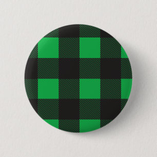Grönt plaid mönster knapp