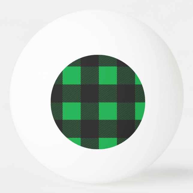 Grönt plaid mönster pingisboll (Framsidan)