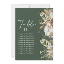 Grönt: Planer för säte i tropiska elegant bröllop 