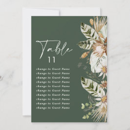 Grönt: Planer för säte i tropiska elegant bröllop 