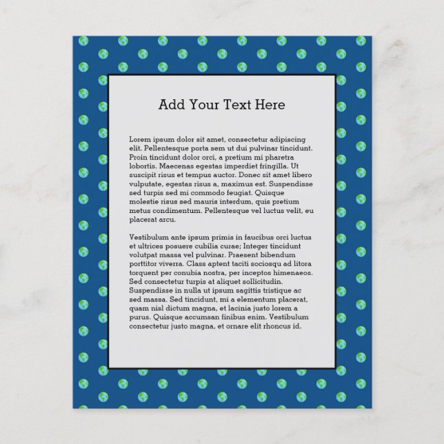 Grönt Planet Dots Earth Day Ecology Environment Flygblad (Framsidan)