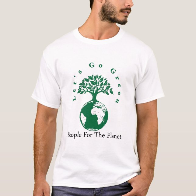 grönt planet tee shirt (Framsida)