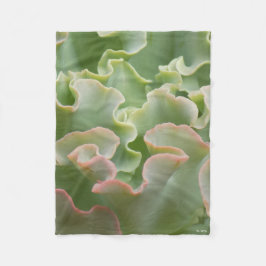 Grönt Plant Fleece Blanket
