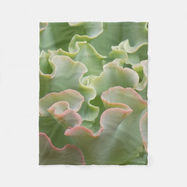 Grönt Plant Fleece Blanket (Framsidan)