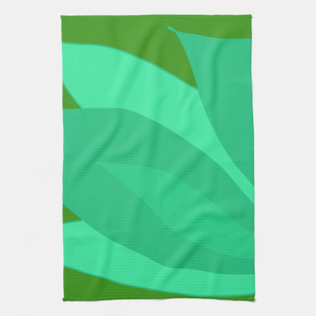 Grönt Plant Kökshandduk (Vertikal)