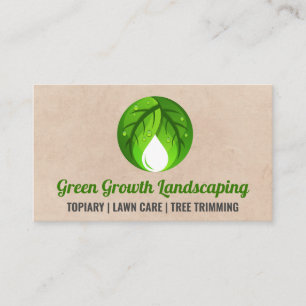 Grönt Plant Modern Logotyp   Landsbygdsområden Ver Visitkort