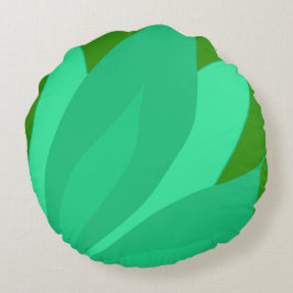 Grönt Plant Rund Kudde