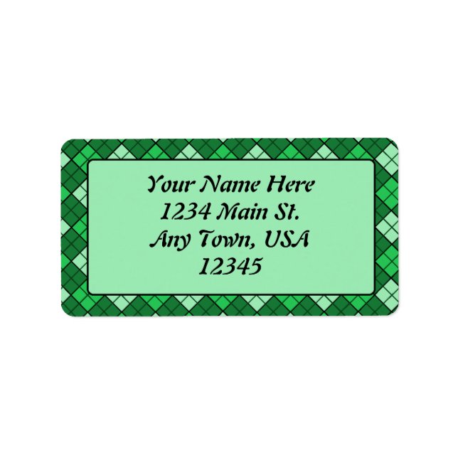 Grönt Play Adressetikett (Framsidan)