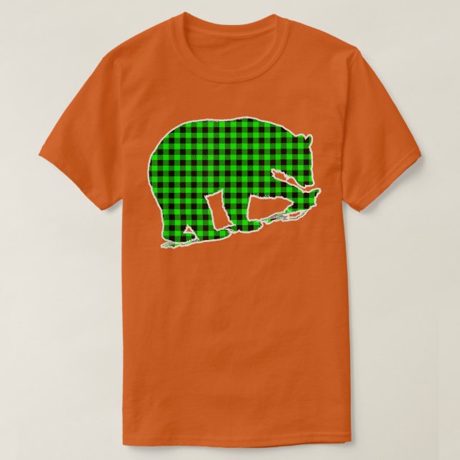 Grönt Play Bear T Shirt (Design framsida)