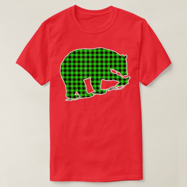 Grönt Play Bear T Shirt (Design framsida)