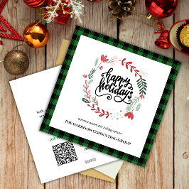 Grönt Play Corporate Logotyp QR-kodkort Helgdag Julkort