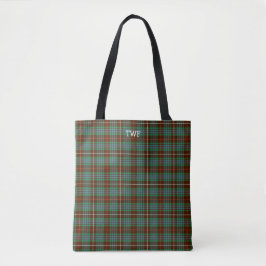 Grönt Play Fraser Hunting Tartan Monogram Tygkasse