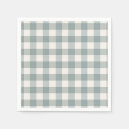 Grönt Play Gingham Land Farmhouse Simple Pappersservett