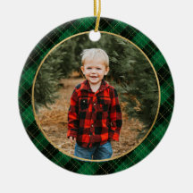 Grönt Play-julskript Foto Ornament