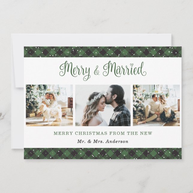 Grönt Play Merry och Married julkort (Framsida)