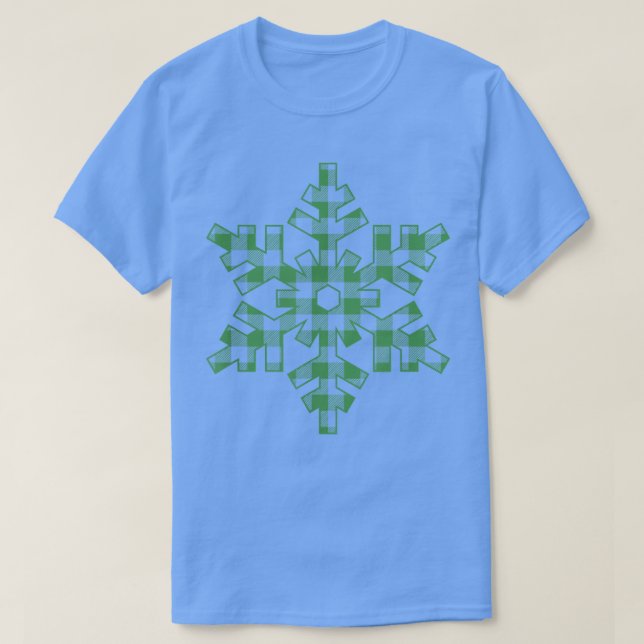 Grönt Play Snowflake T Shirt (Design framsida)