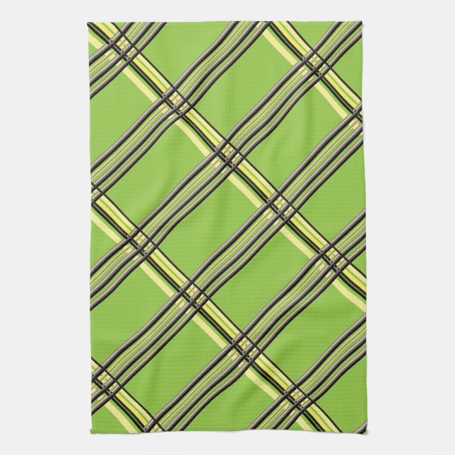 Grönt Play Tea Towel Kökshandduk (Vertikal)