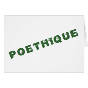 grönt poéthique hälsningskort