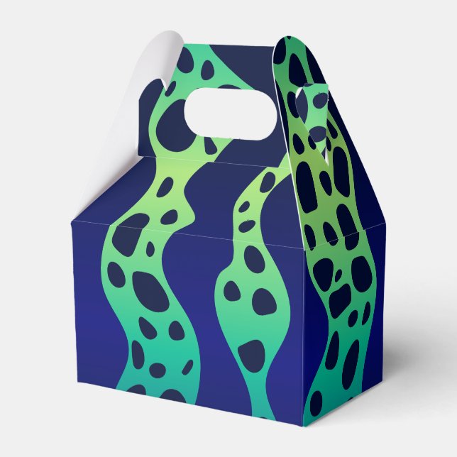 Grönt Poison Dart Frog Mönster Gift Box Presentaskar (Framsidan Sidan)