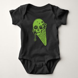 Grönt Poison Ice Cream Cone Baby Bodydräkt T Shirt