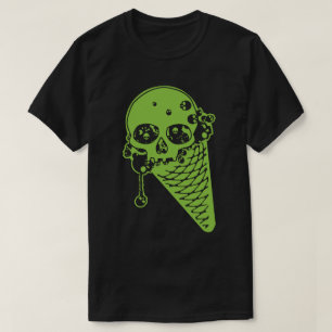 Grönt Poison Ice Cream Cone T-Shirt