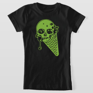 Grönt Poison Ice Cream Cone T-Shirt