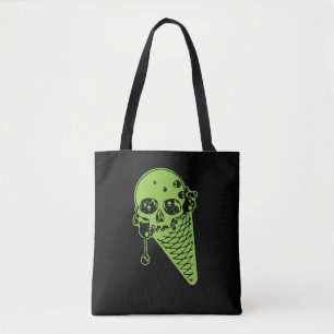 Grönt Poison Ice Cream Cone Tote Bag Tygkasse