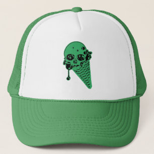 Grönt Poison Ice Cream Cone-Truckerkeps Keps