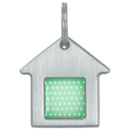 Grönt Poka Dots ID-bricka Husdjur