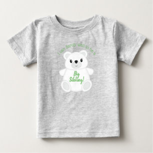 Grönt Polar Bear Big Sister Brother T Shirt