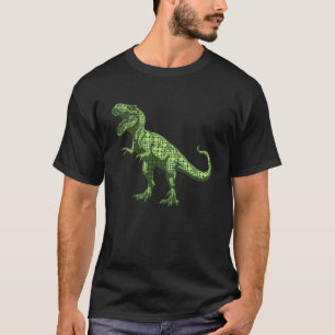 Grönt Polka Dot T Rex Dinosaur Internationell Dot  Shirt
