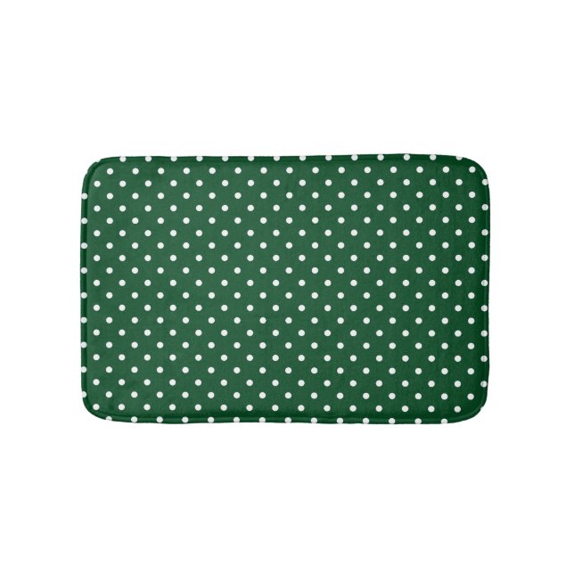 Grönt Polka dots Bath Mat Badrumsmatta (Framsidan)