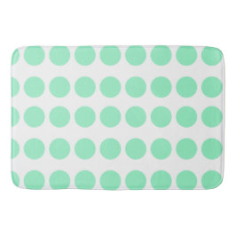 Grönt Polka dots Design Badrumsmatta