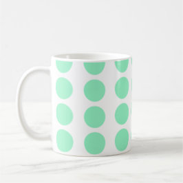 Grönt Polka dots Design Kaffemugg