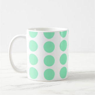 Grönt Polka dots Design Kaffemugg