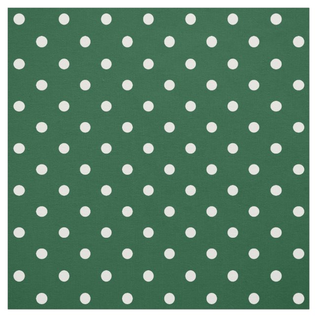 Grönt Polka dots Fabric Tyg (Provkarta)