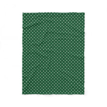 Grönt Polka dots Fleece Blanket