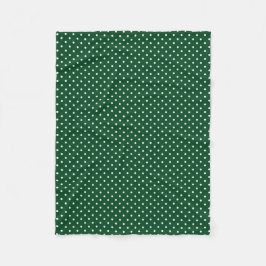 Grönt Polka dots Fleece Blanket