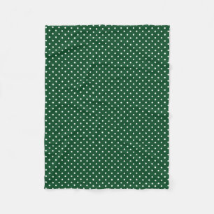 Grönt Polka dots Fleece Blanket