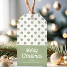 Grönt Polka dots God jul