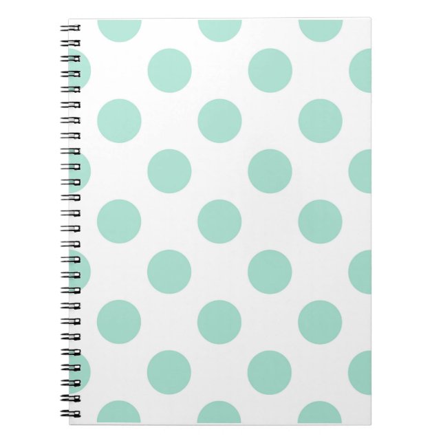 Grönt Polka dots Mönster Dot Mönster Illustrator Anteckningsbok (Framsidan)