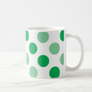 Grönt polka dots mönster kaffemugg
