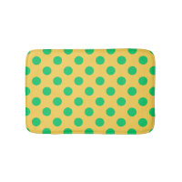 Grönt polka dots på gult