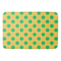 Grönt polka dots på gult