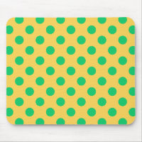 Grönt polka dots på gult