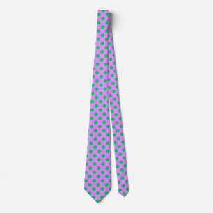 Grönt polka dots på lilak slips