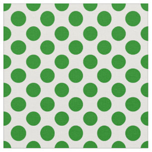 Grönt Polka dots på Mönster i Vita Tyg