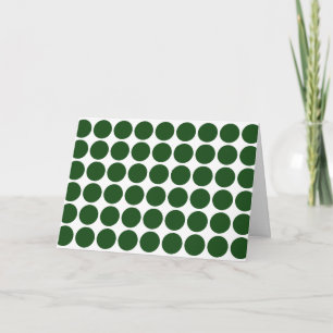 Grönt Polka dots på White Helgkort