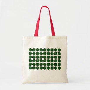 Grönt Polka dots på White Tygkasse