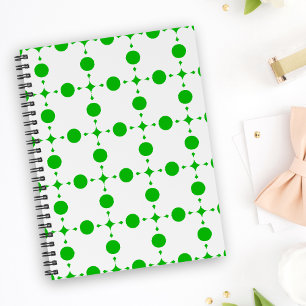Grönt Polka dots, Polka Dot Mönster, Dit, Dit Anteckningsbok